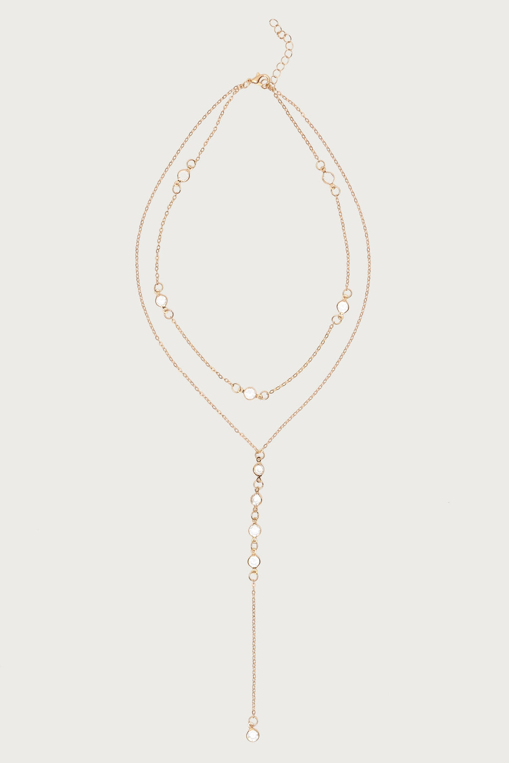 Stone Layered Cascading Necklace