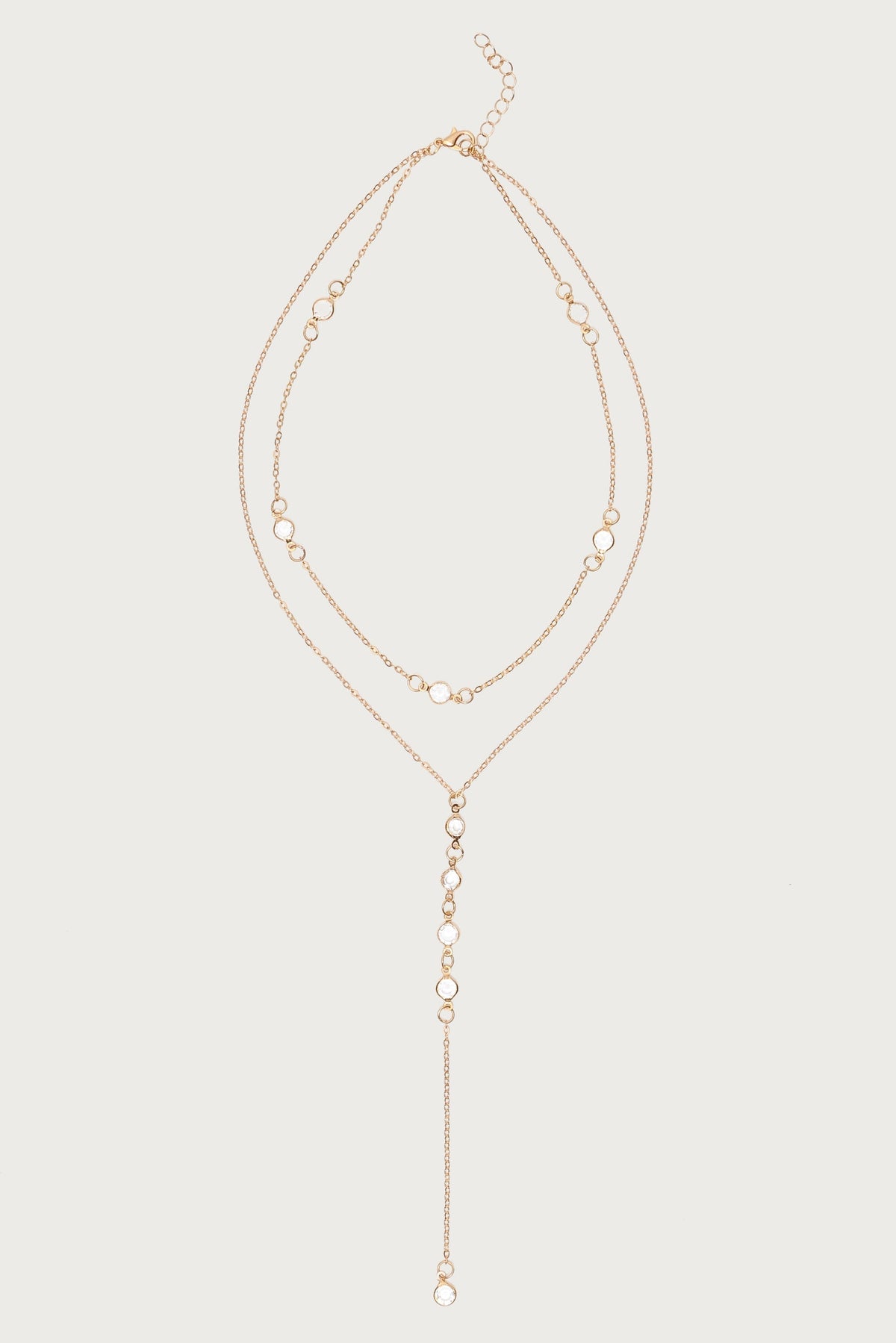 Stone Layered Cascading Necklace
