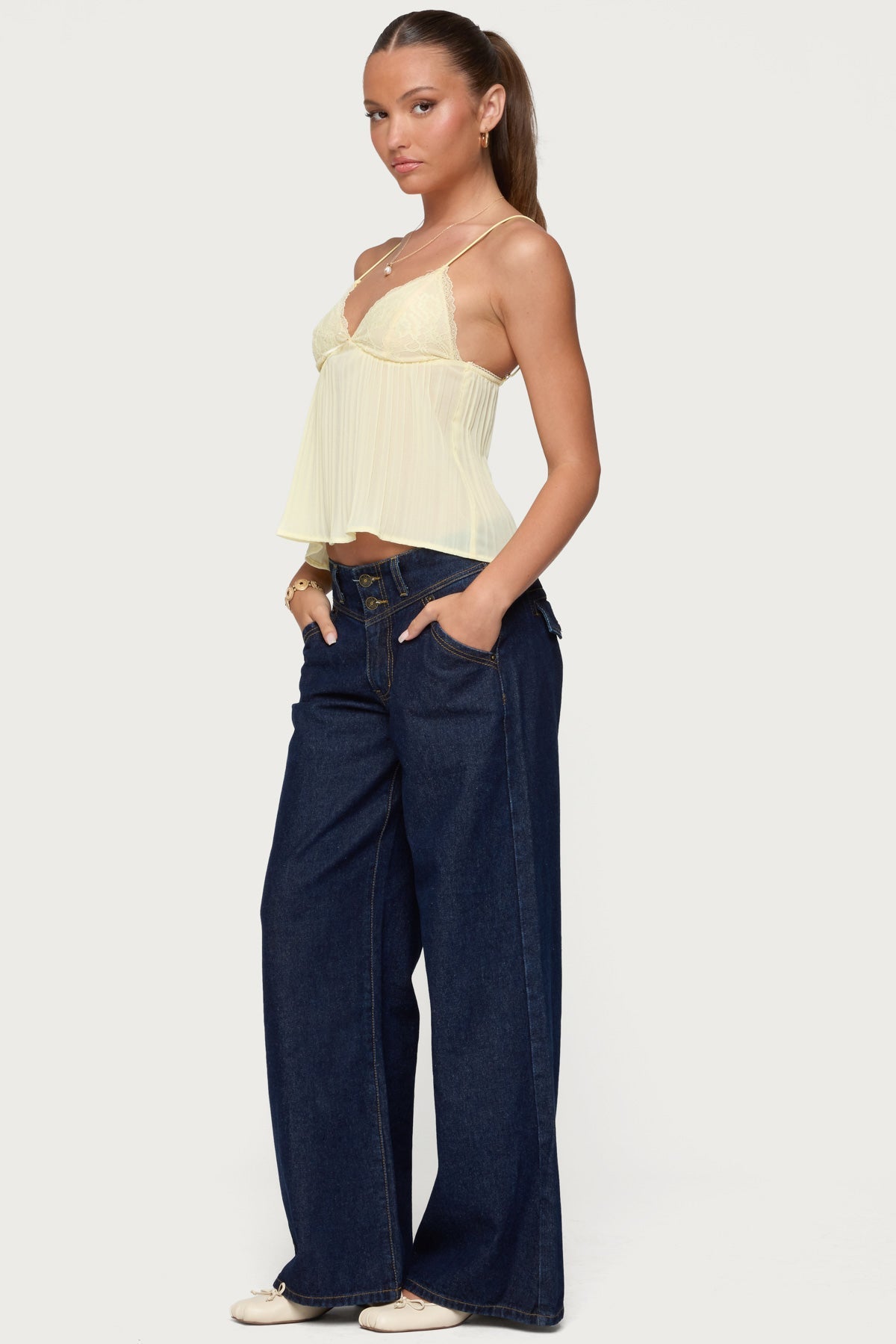Meredith Low Rise Wide Leg Jeans