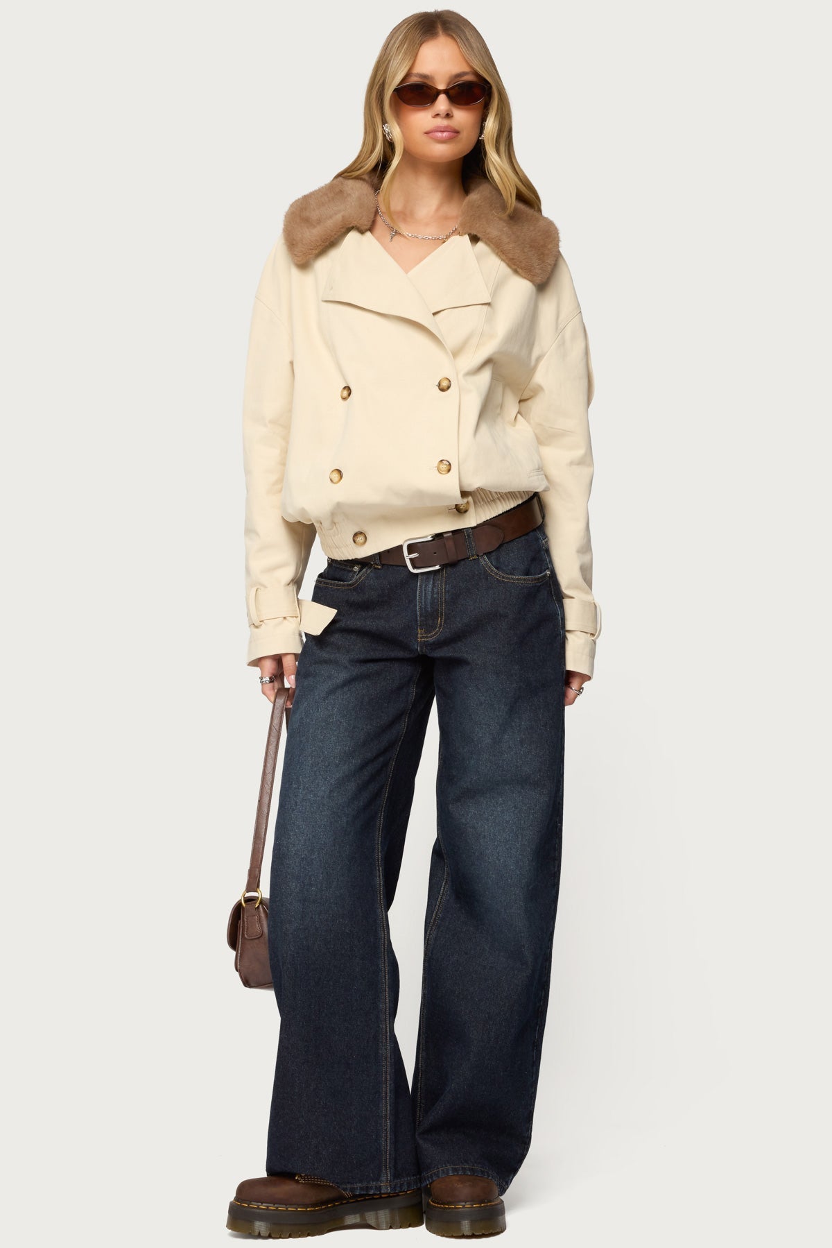 Raelynn Washed Low Rise Baggy Jeans