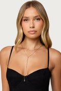 Stone Layered Cascading Necklace