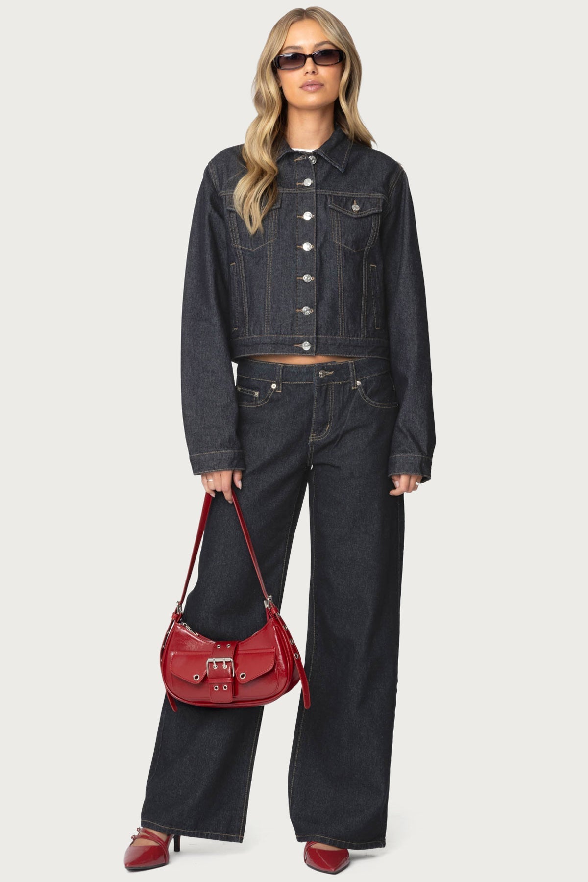 Raelynn Washed Low Rise Baggy Jeans