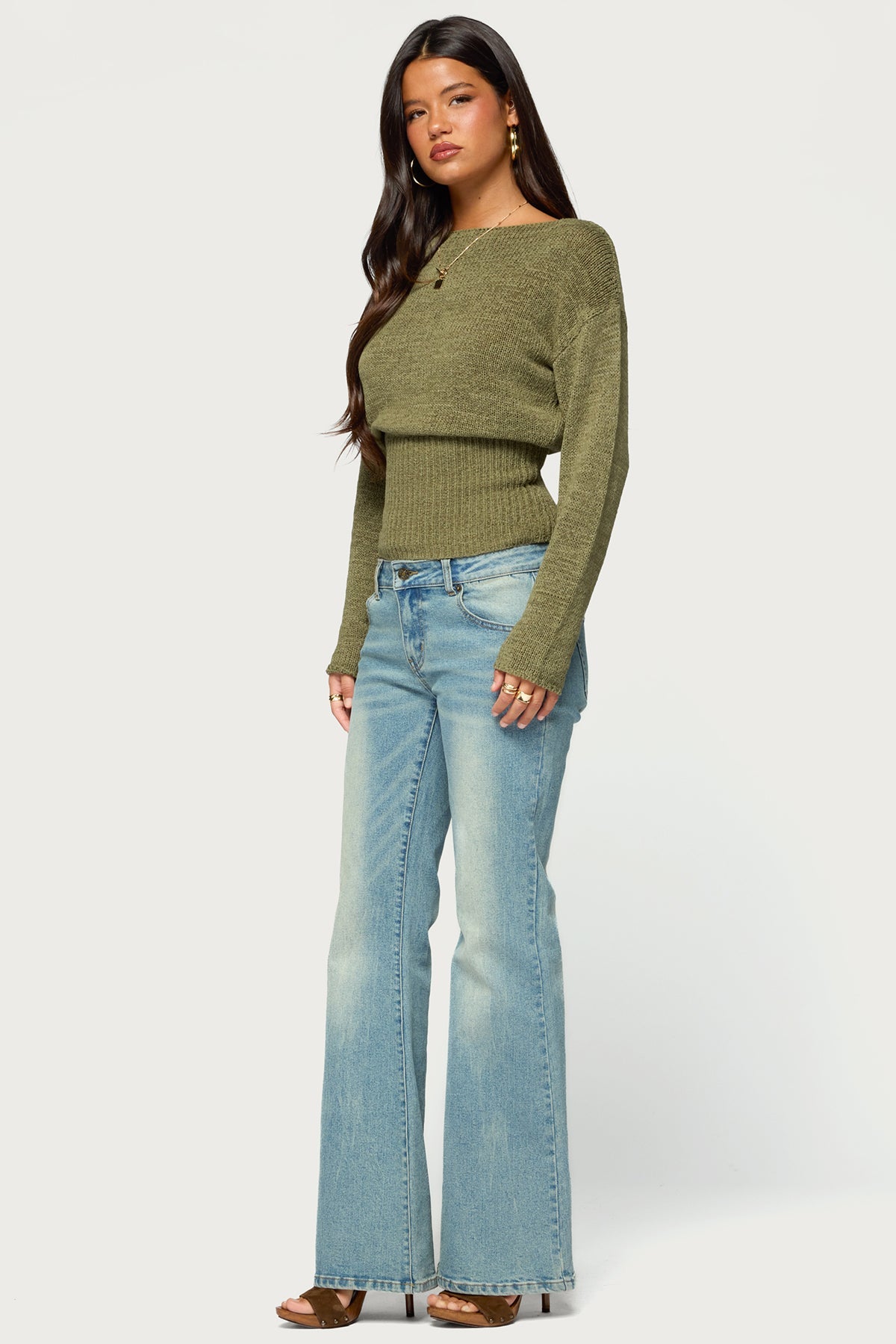 Tezi Boat Neck Light Knit Top