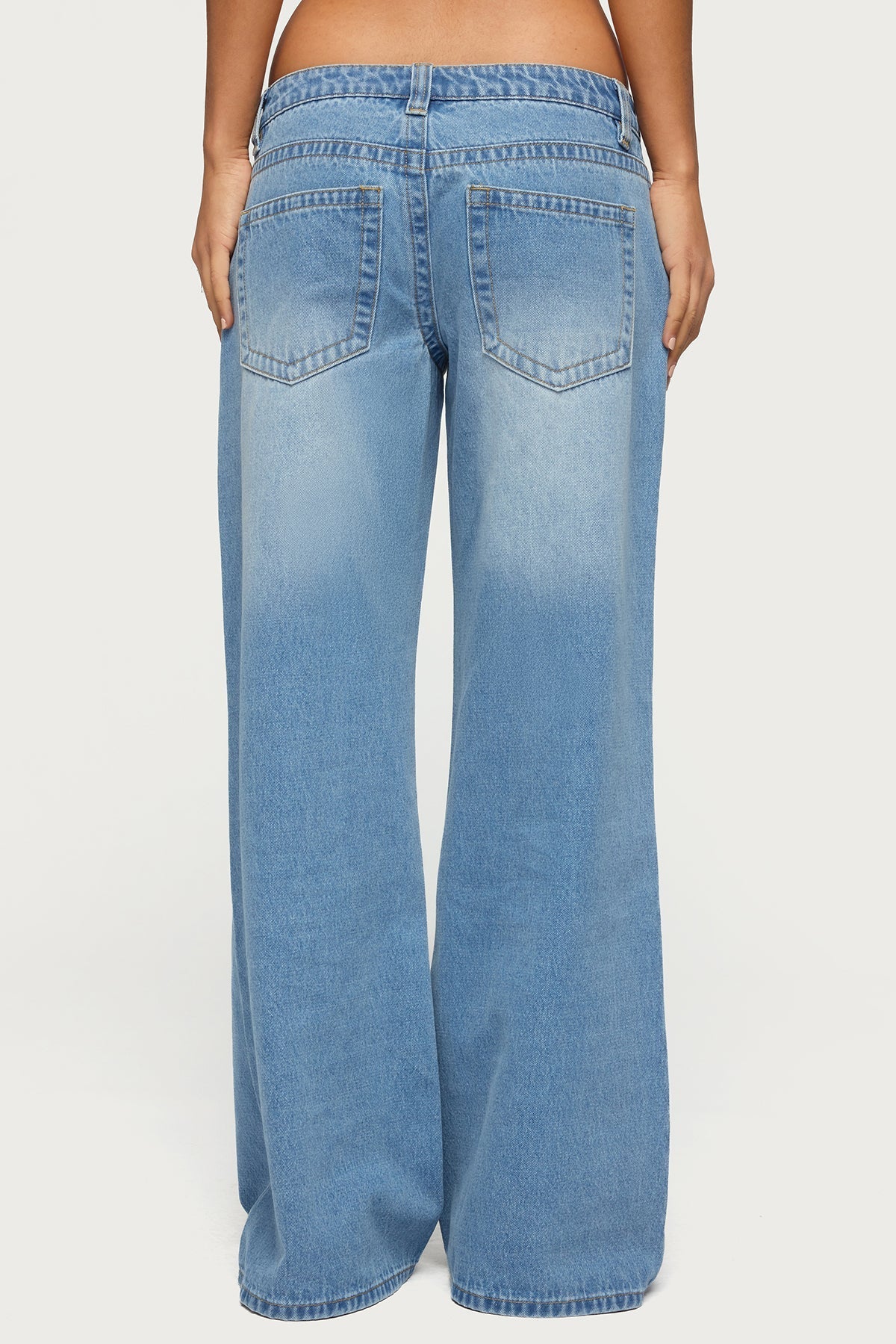 Raiyne Low Rise Wide Leg Jeans