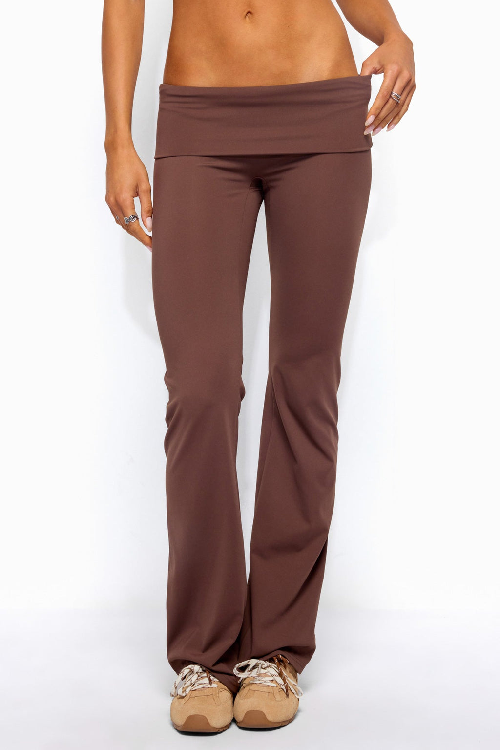 Oriane Foldover Flared Leggings