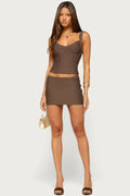 Ianthe Low Rise Bandage Mini Skirt