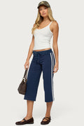 Zanele Side Stripe Capri Joggers