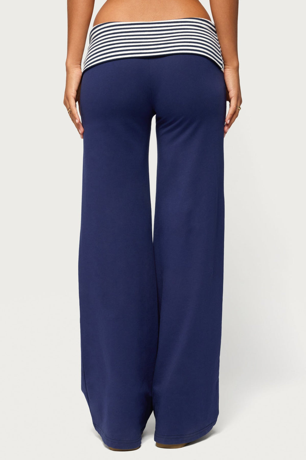 Maci Striped Foldover Trousers