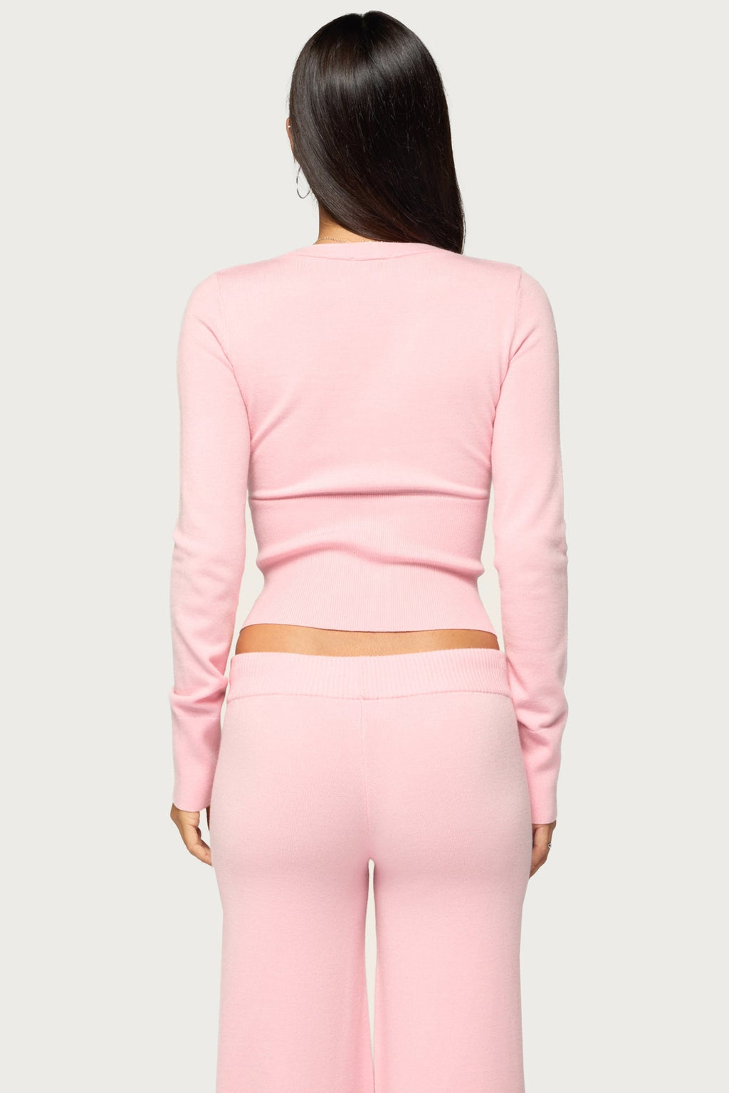 Eddie Long Sleeve Knit Wrap Top