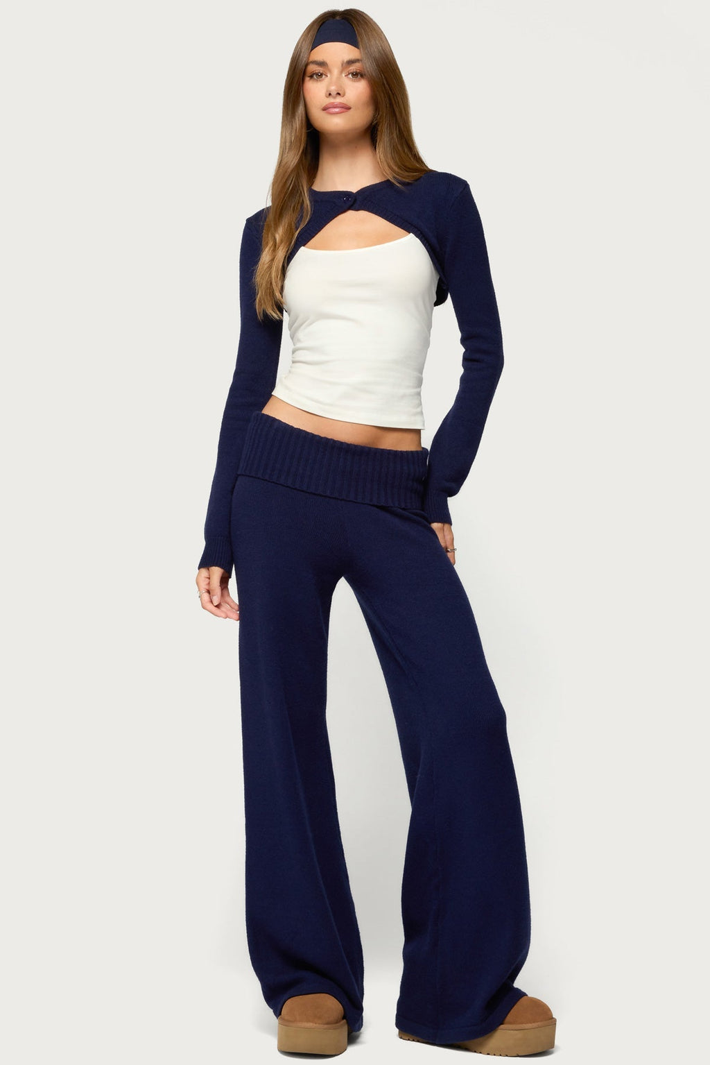Nani Knit Foldover Trousers