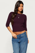 Zoelle Three-Quarter Sleeve Sweater