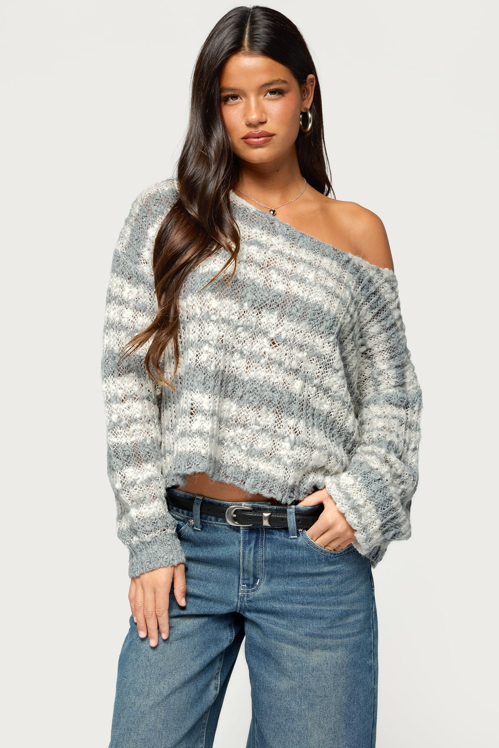 Lanel Striped Knit Sweater